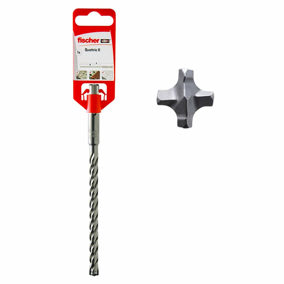 Spolset Fischer Quattric II SDS Plus Stål 10 x 315 mm - 5
