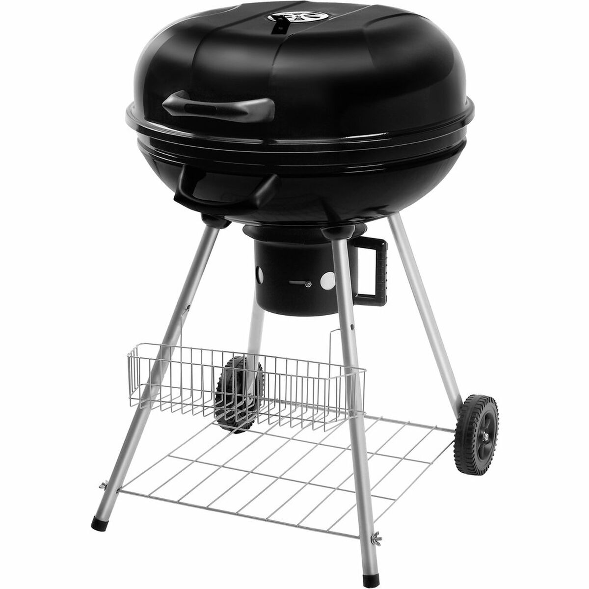Kolgrill med lock och hjul Fieldmann FZG 1004 Svart Rund - 3