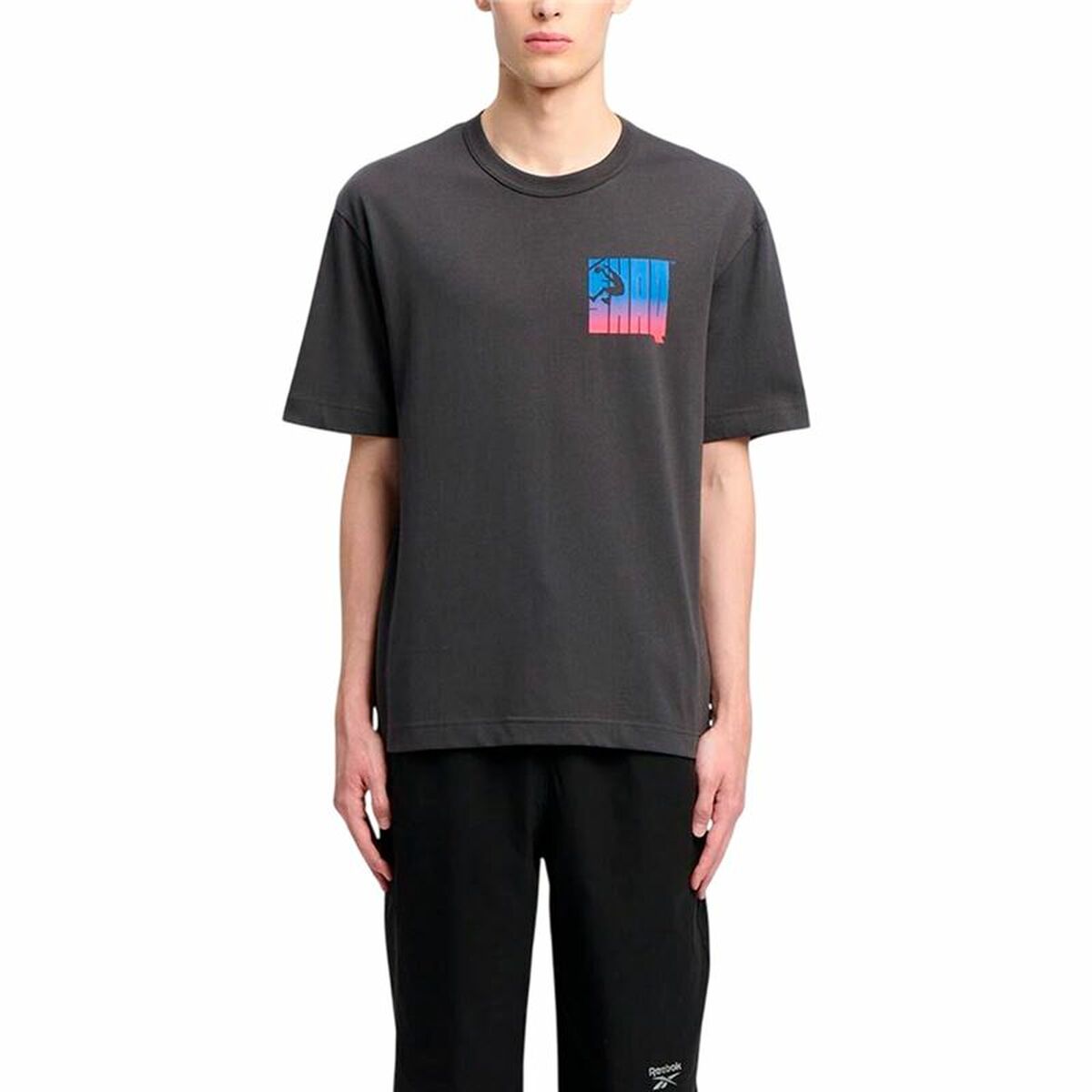 T-shirt med kortärm Herr Reebok Gs Hs Shaq Silo Logo Svart