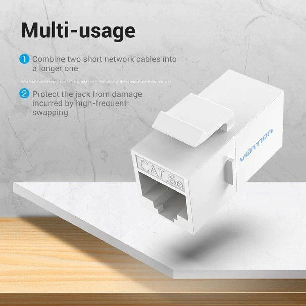 Koppling RJ45 Vention VDD-B11-W - 2