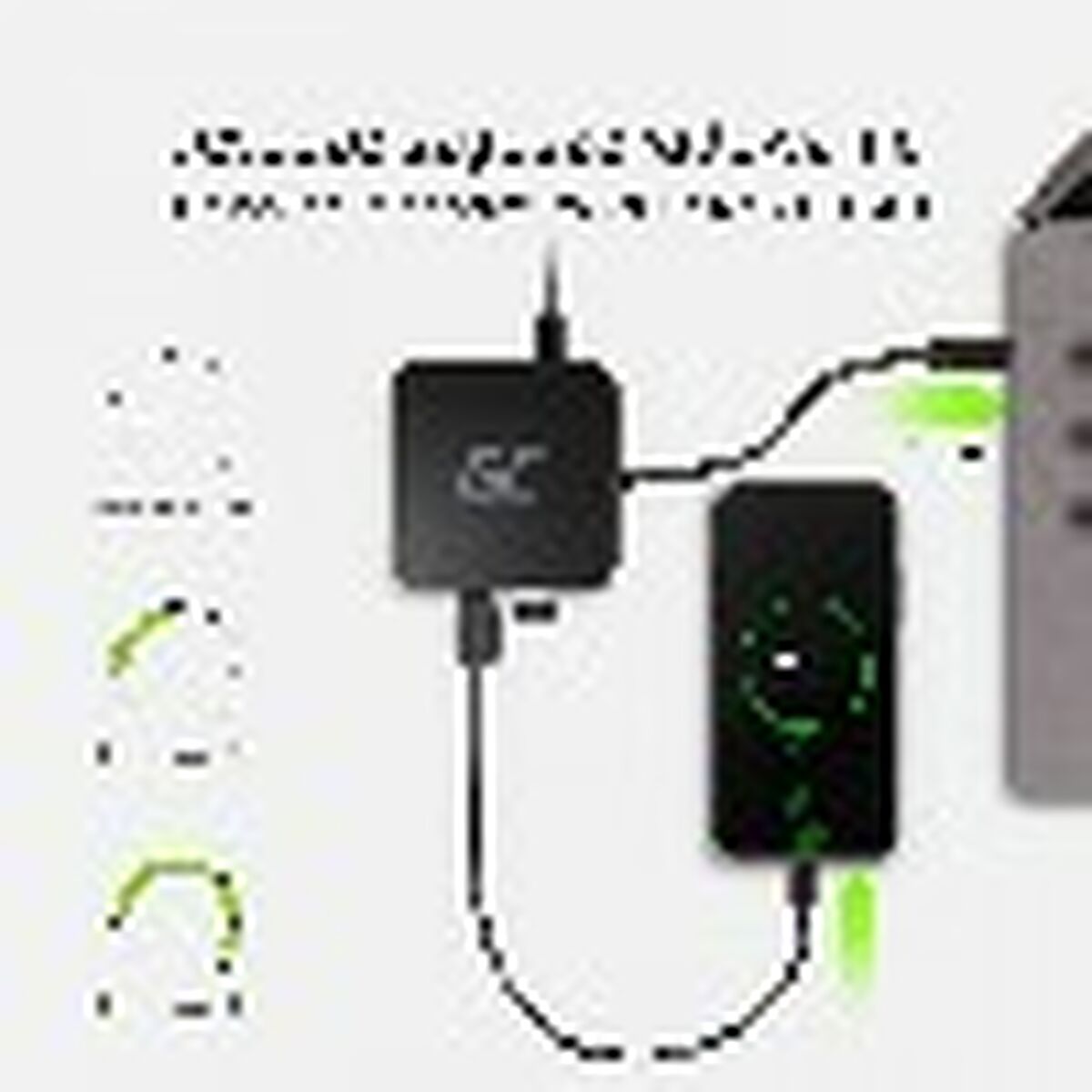 Dockstation Green Cell AK61 Silvrig 87 W - 9