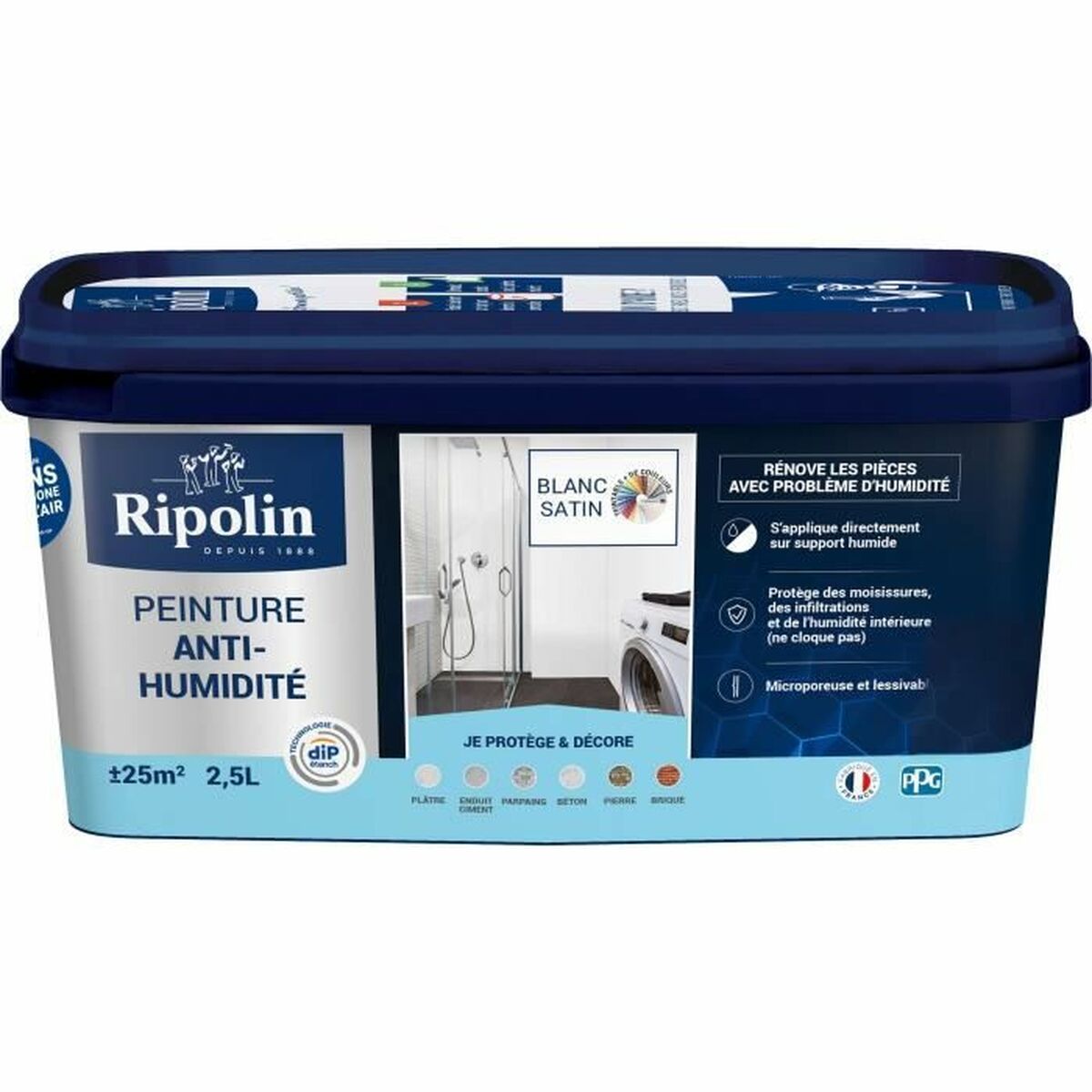 Grundfärg Ripolin Vit Satinfinish 2,5 L