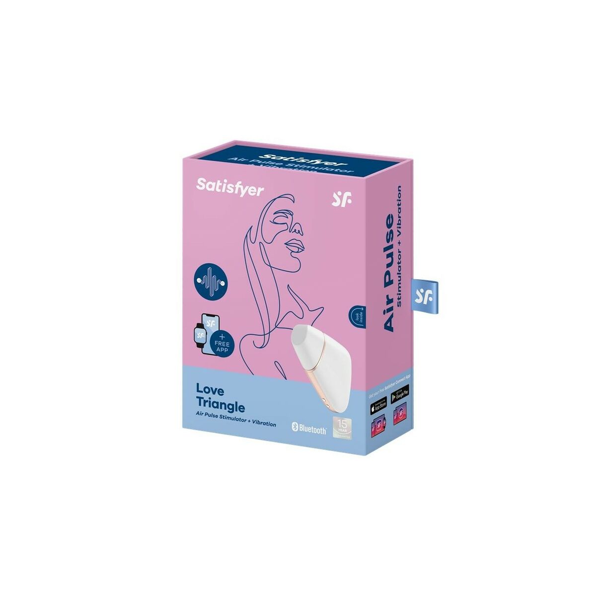 Sugstimulator för klitoris Satisfyer Love triangle Vit