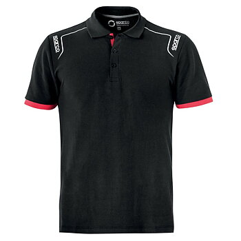 Polotröja kortärmad Herr Sparco TECH STRETCH Svart