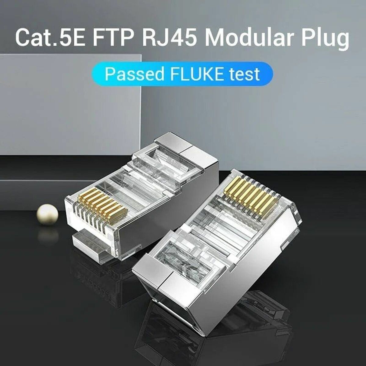 Koppling RJ45 Vention IDAR0-50 Silvrig - 2