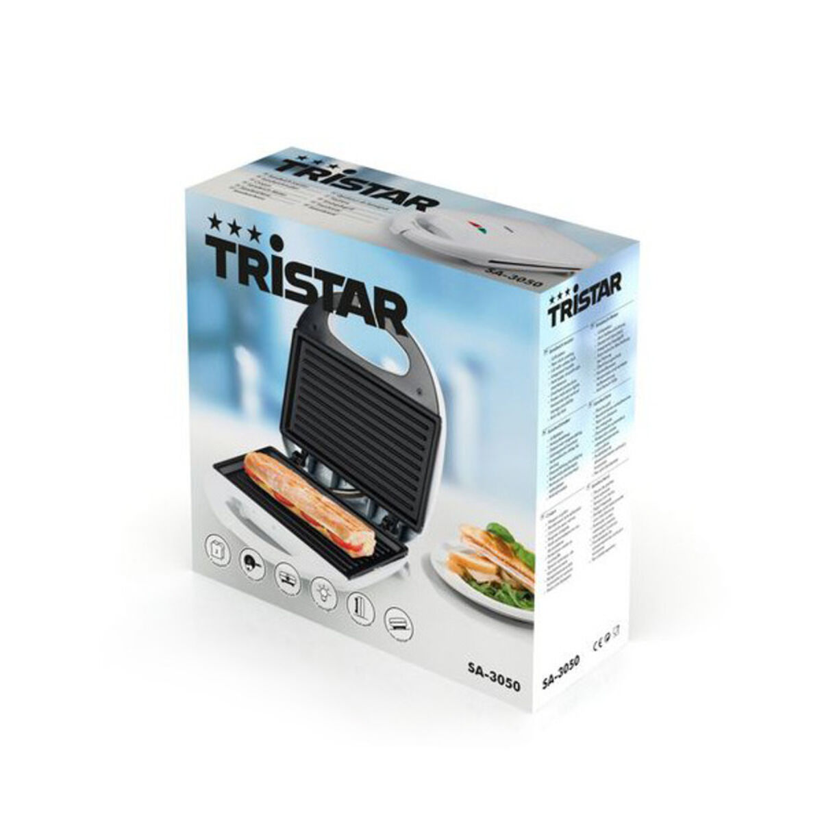 Smörgåsmaskin Tristar SA-3050 750W Vit Svart 750 W - 5