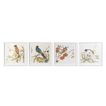 Tavla DKD Home Decor Glas Trä MDF 60 x 2,5 x 60 cm