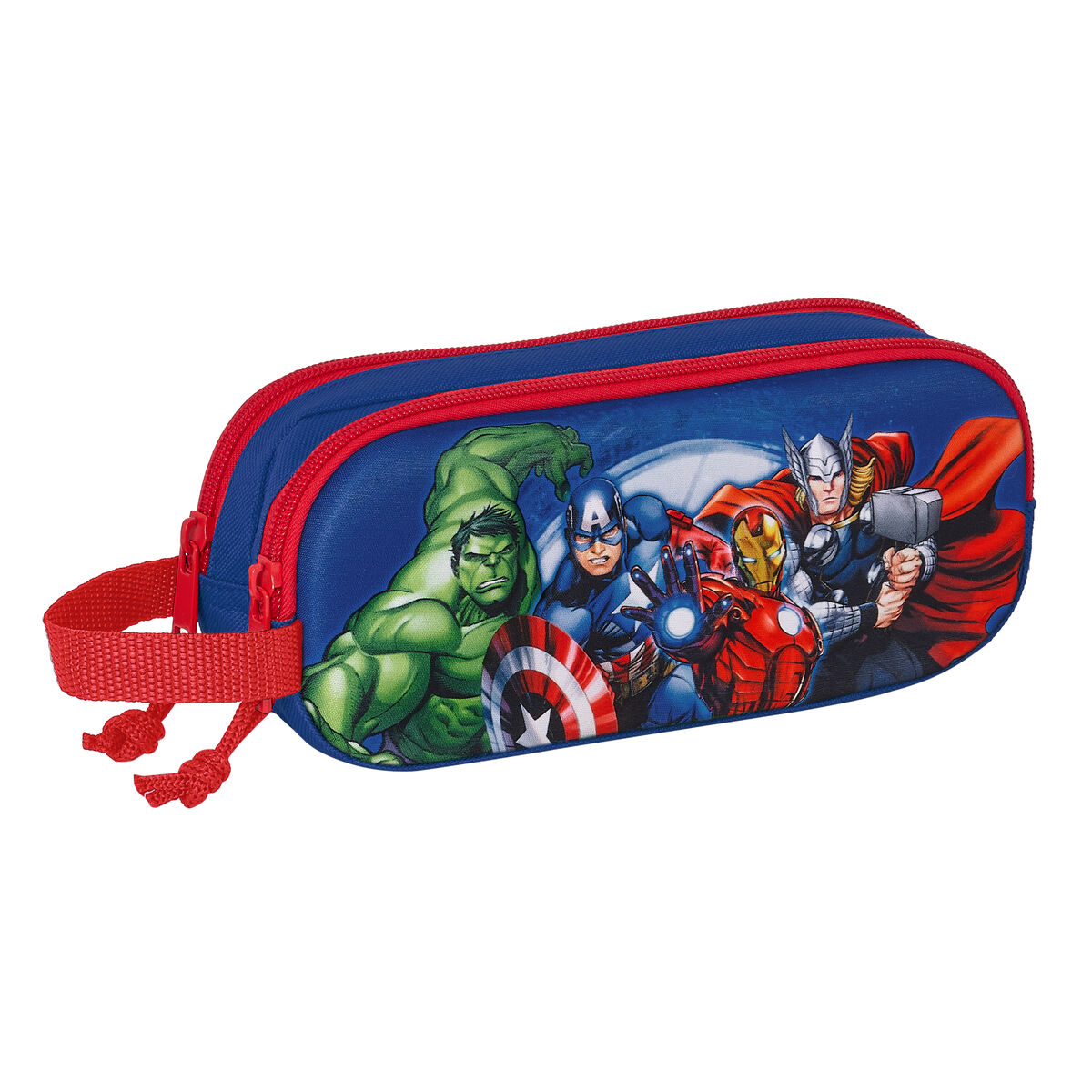 Dubbel bär-allt The Avengers 3D Marinblå 21 x 8 x 6 cm