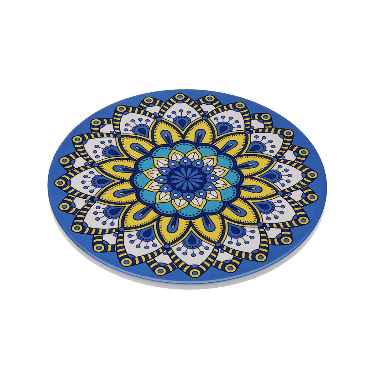 Bordsunderlägg Versa Blå Kork Keramik Mandala 20 X 0,6 X 20 CM