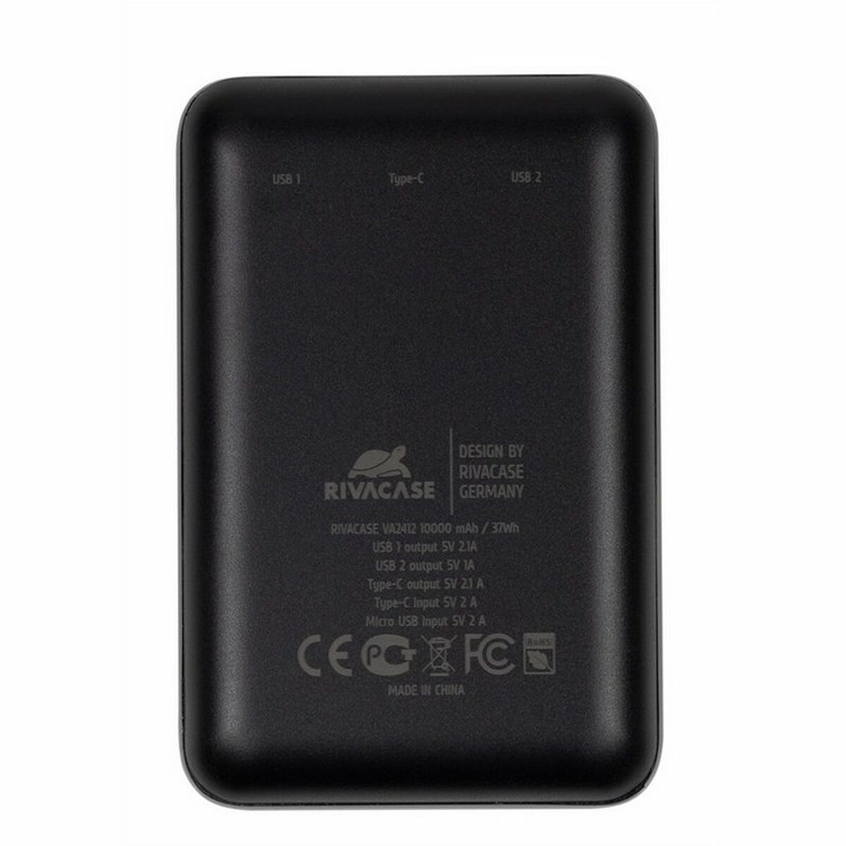 Powerbank Rivacase VA2412 Svart 10000 mAh - 6