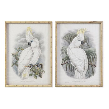 Tavla DKD Home Decor Bambu Glas 50 x 2,8 x 70 cm