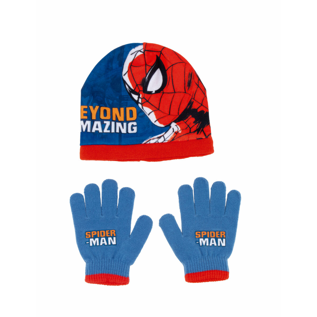 Mössor och handskar Spider-Man Great power Blå Röd - 2