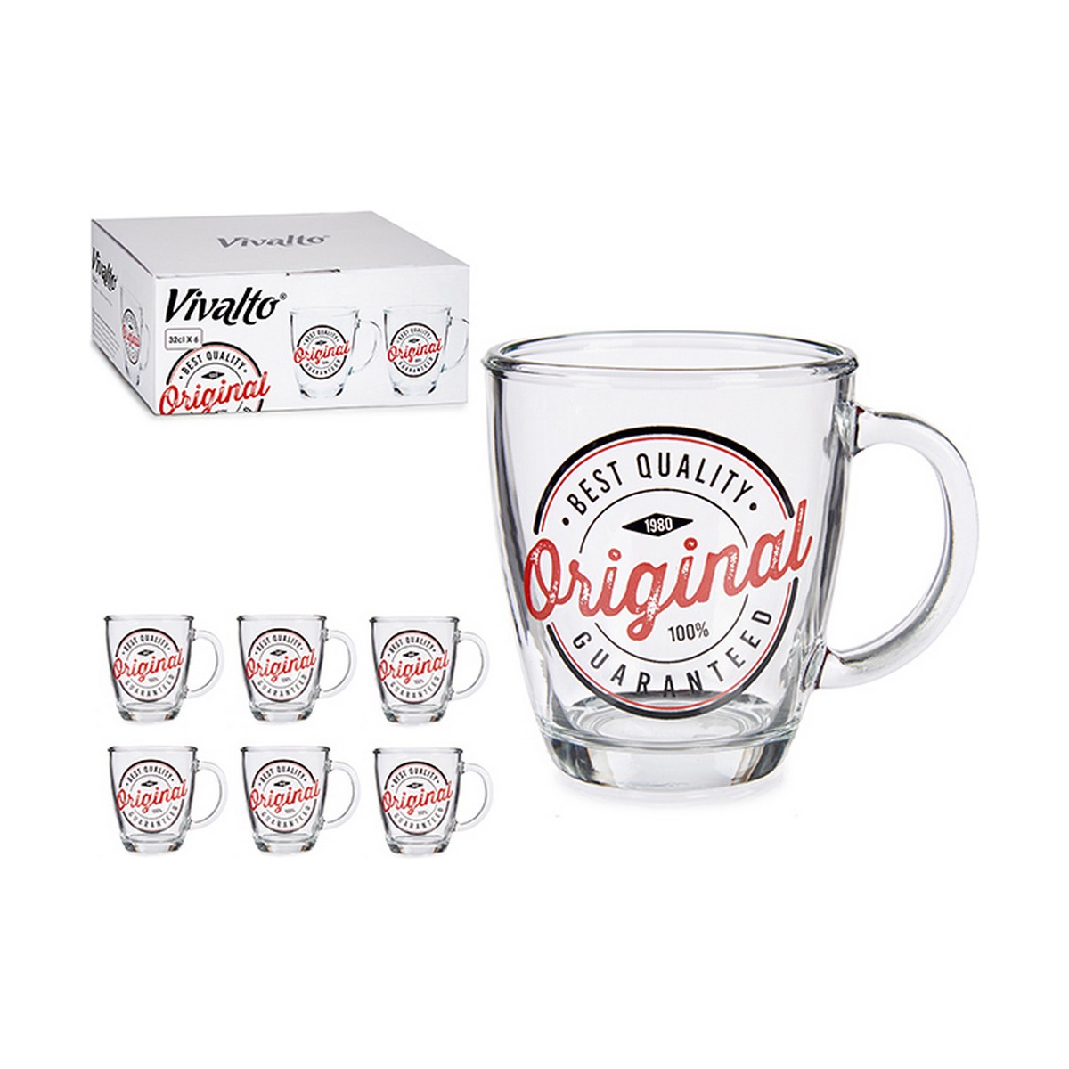Mugg Vivalto Original Transparent 320 ml (6 antal) - 4
