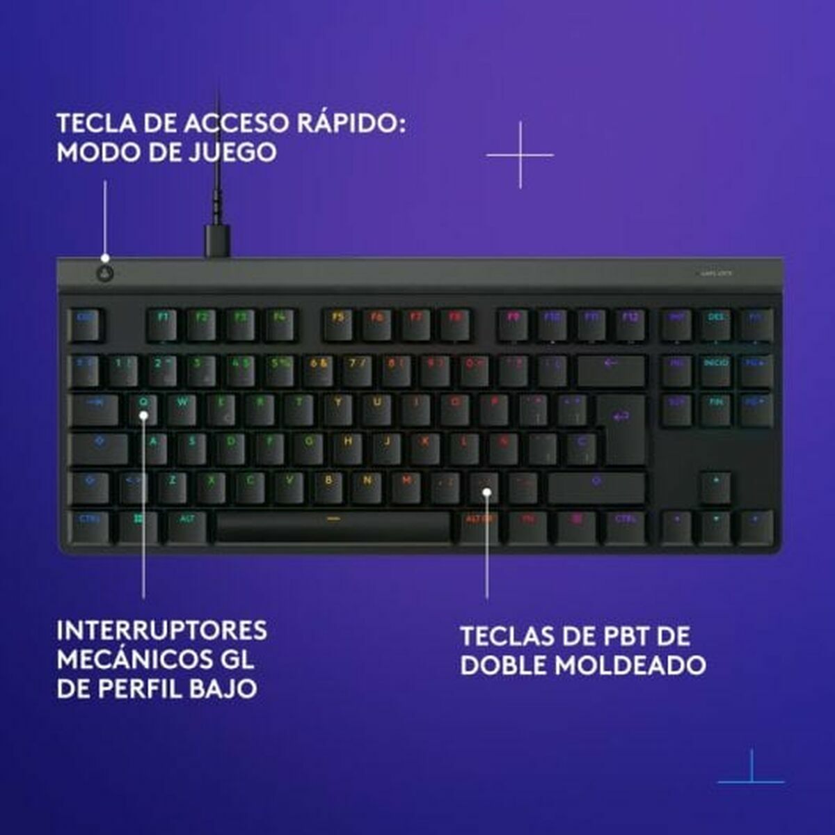 Tangentbord och Mus Logitech 920-012891 Svart Qwerty Spanska - 3