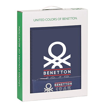 Brevpapper Set Benetton Varsity Grå Marinblå