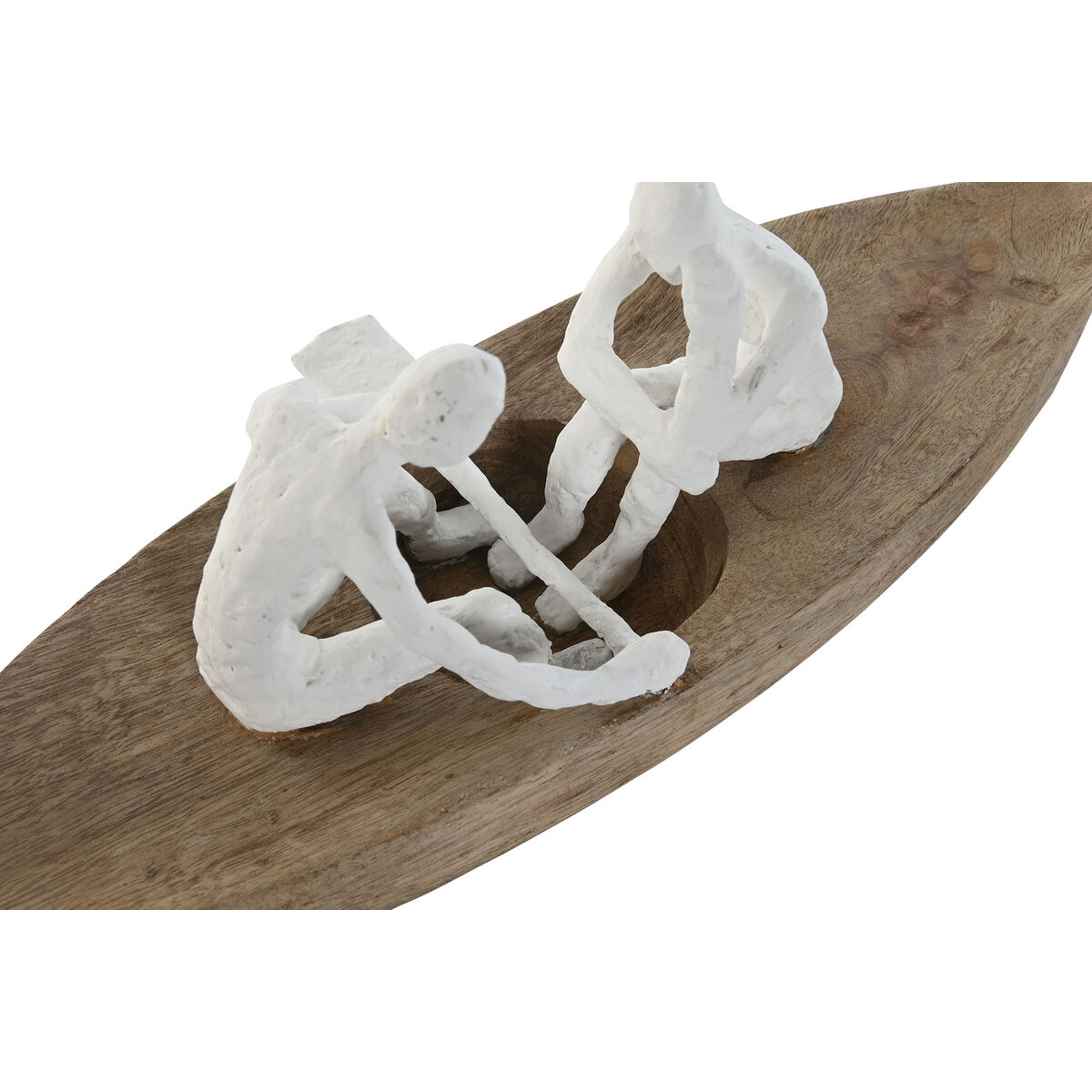 Prydnadsfigur Home ESPRIT Vit Naturell Båt Medelhavs 42 x 14 x 16 cm - 2