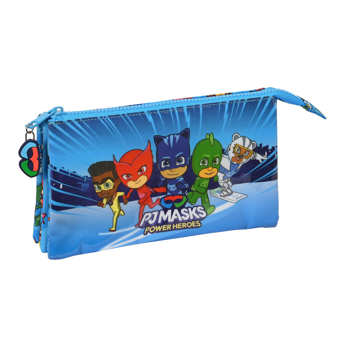 Tredubbel Carry-all PJ Masks Blå 22 x 12 x 3 cm - 4