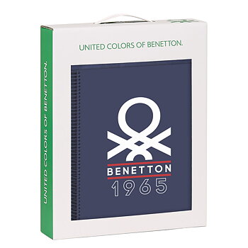 Brevpapper Set Benetton Varsity Grå Marinblå 2 Delar