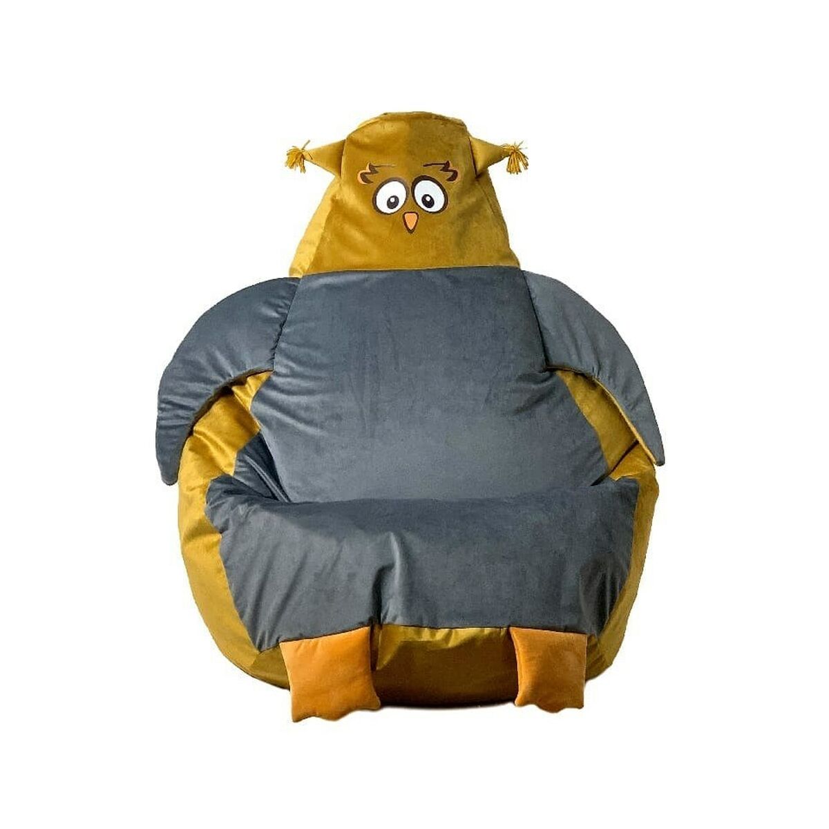 Puff GO GIFT Guld Grå Oxford 105 x 80 cm