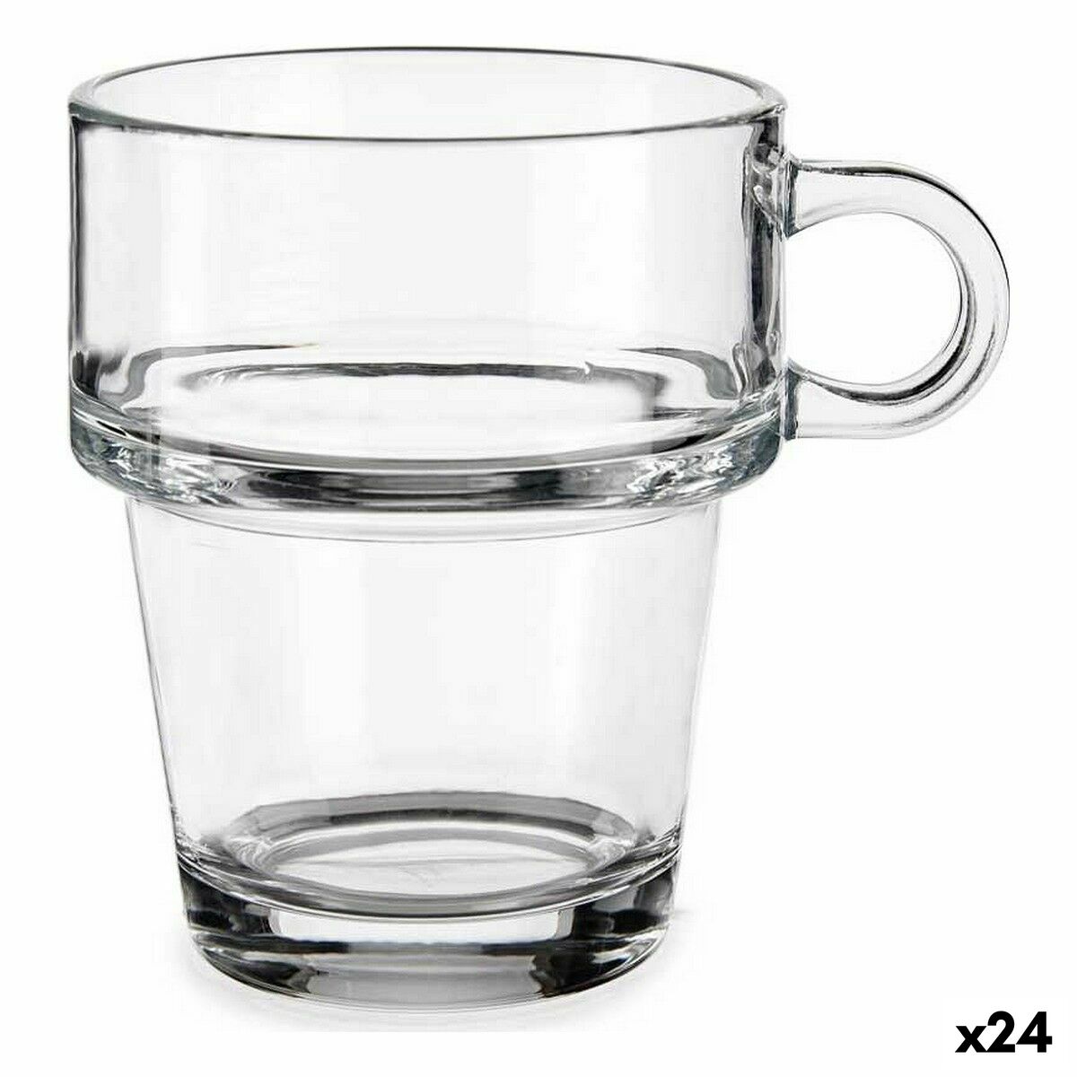 Koppar Stapelbara Transparent Glas 270 ml (24 antal) - 3