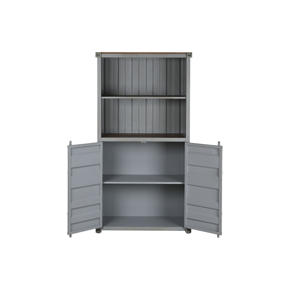 Bokhylla Home ESPRIT Grå Himmelsblå Metall Trä MDF 87 x 44 x 168,5 cm - 4