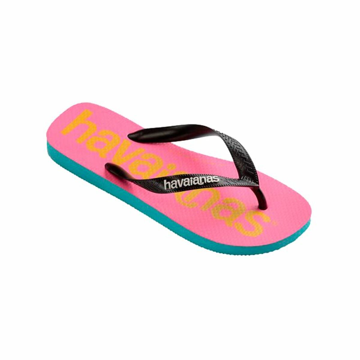 Strandtofflor för kvinnor Havaianas Top Logomania Blå Rosa