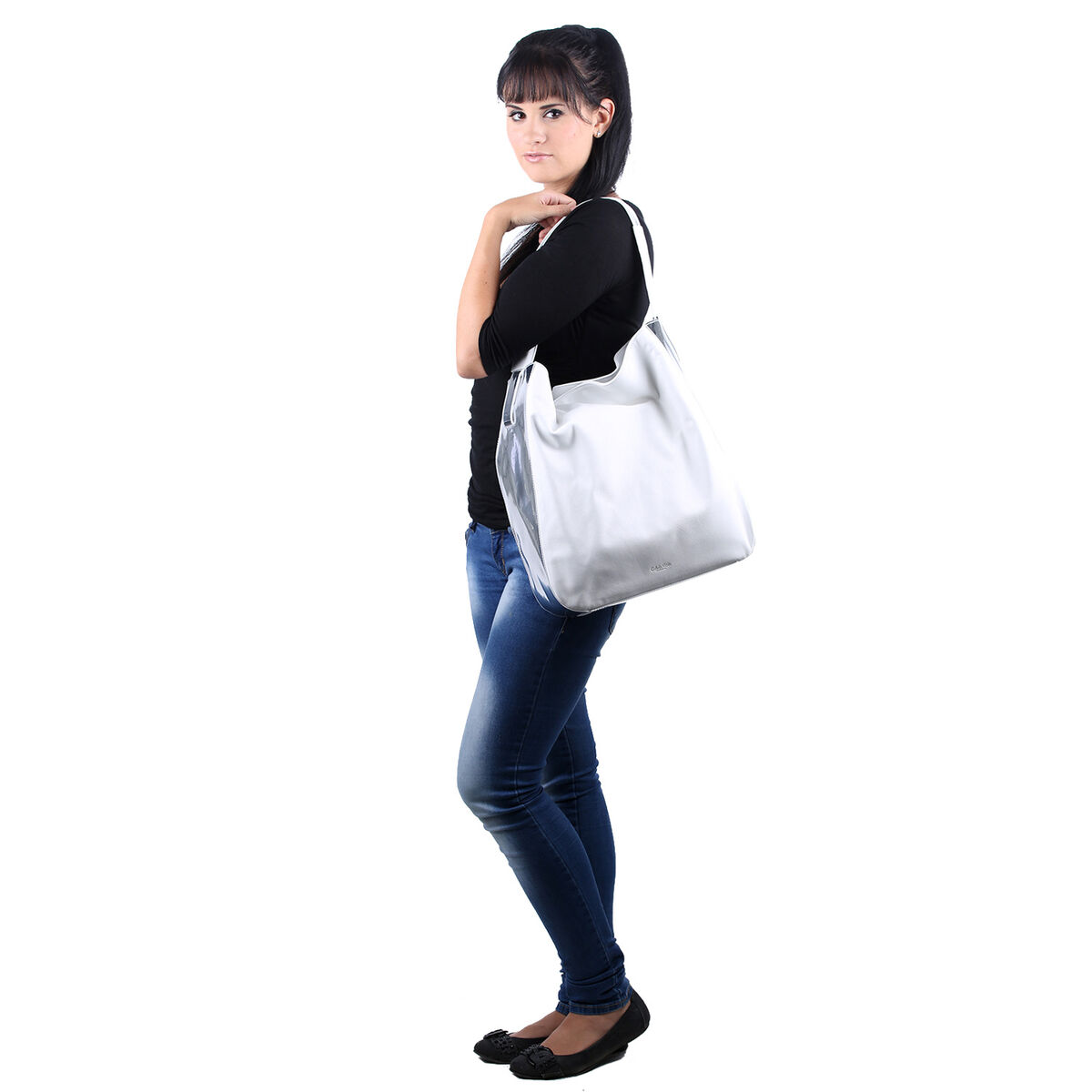 Damväska Calvin Klein 0813EB001-CK105-6308 Vit 37 x 32 x 14 cm - 8