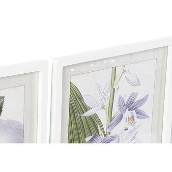 Tavla DKD Home Decor 40 x 2 x 54 cm Virágok Shabby Chic (6 Delar)