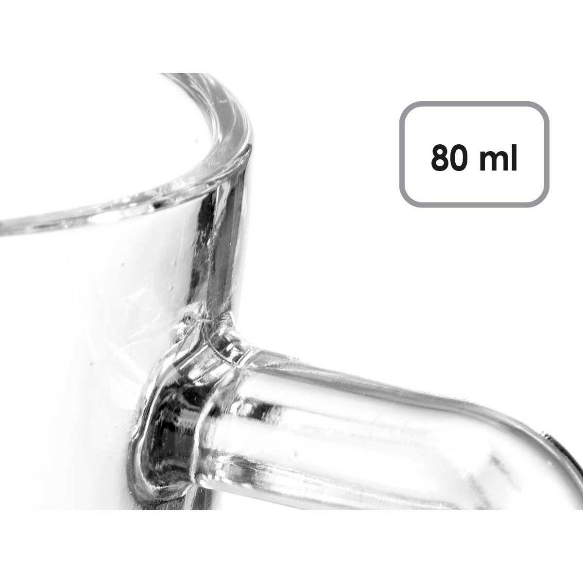 Set med kaffekoppar Vivalto RYG2046 Transparent Glas 80 ml (24 antal) - 5