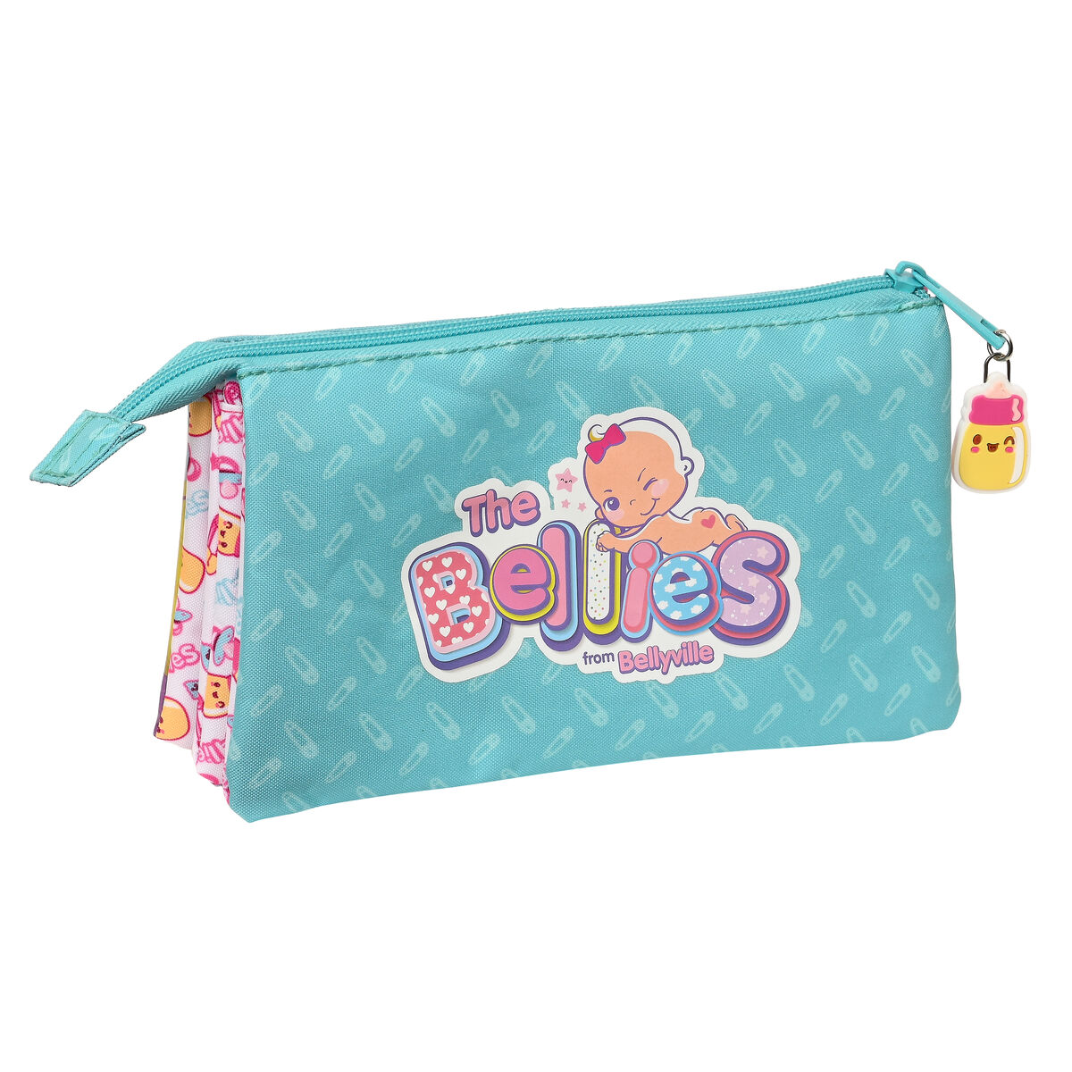 Tredubbel Carry-all The Bellies Purpur Turkos Vit 22 x 12 x 3 cm - 3