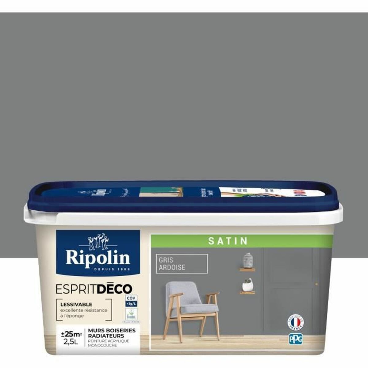 Grundfärg Ripolin Grå Satinfinish 2,5 L - 2