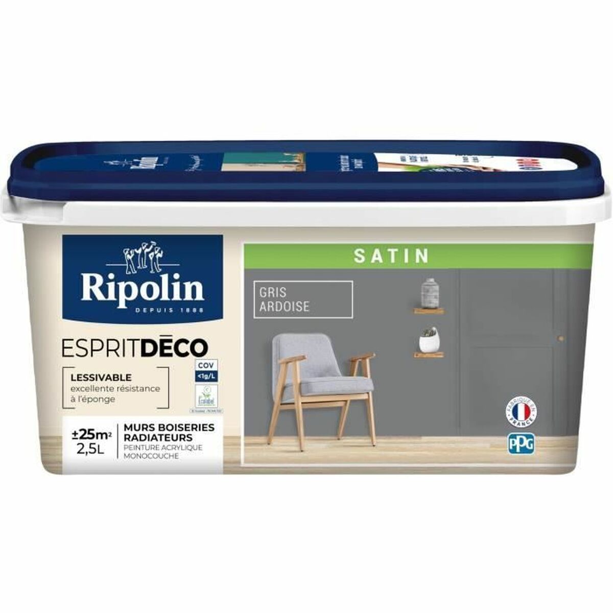Grundfärg Ripolin Grå Satinfinish 2,5 L