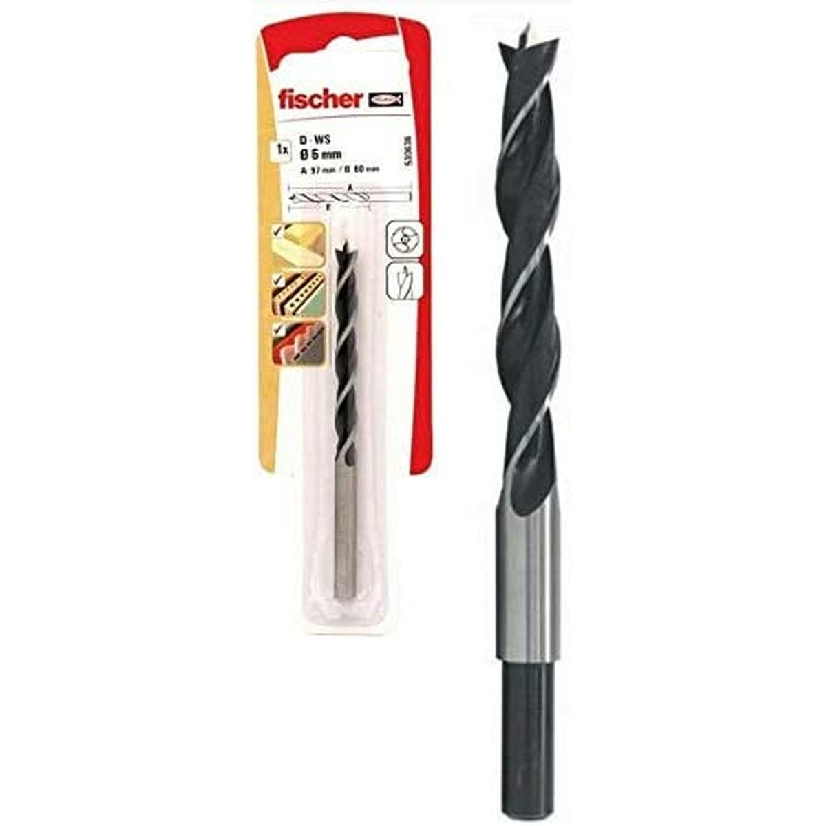Borr för trä Fischer 530640 HB 12/2K Trä (1 antal)