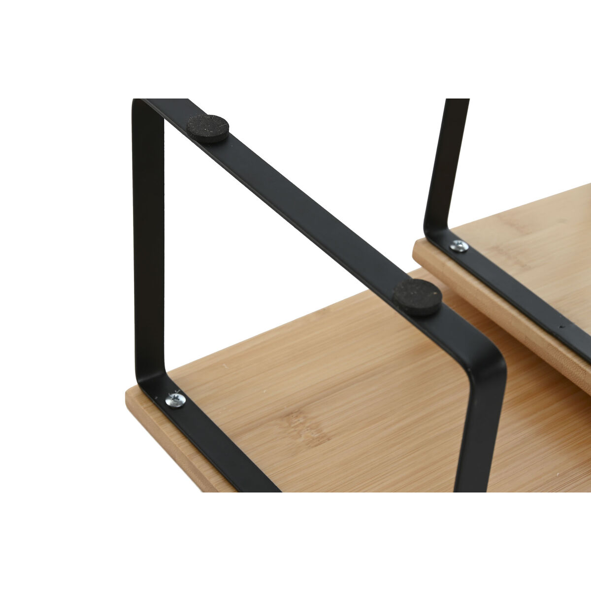 Hyllor Home ESPRIT Metall Bambu 30 x 19,5 x 15,5 cm 2 Delar - 4