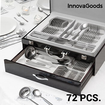 Bestickset i Rostfritt Stål Cook D`Lux InnovaGoods 72 Delar