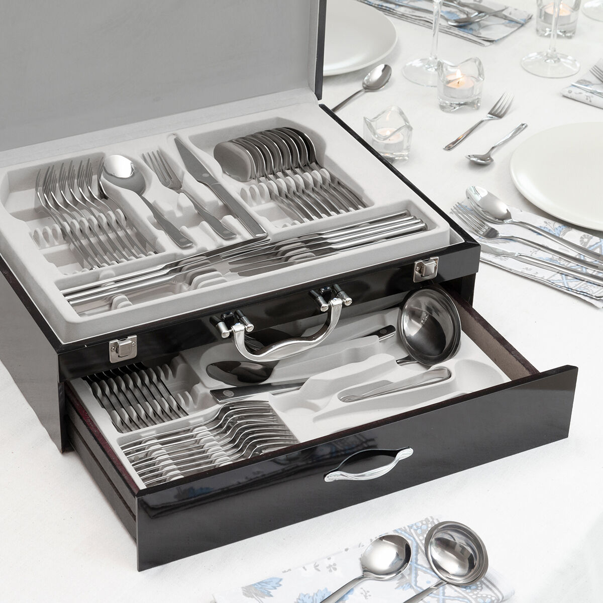 Bestickset i Rostfritt Stål Cook D`Lux InnovaGoods 72 Delar - 24