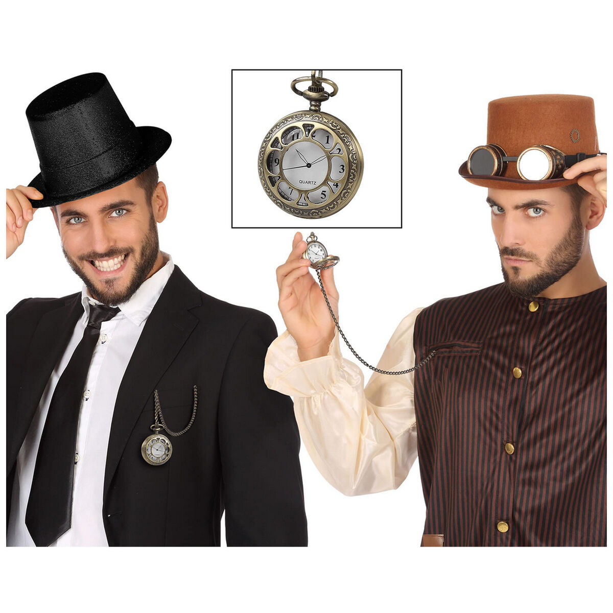 Maskeraddräktsaccessoarer Gyllene Steampunk - 9