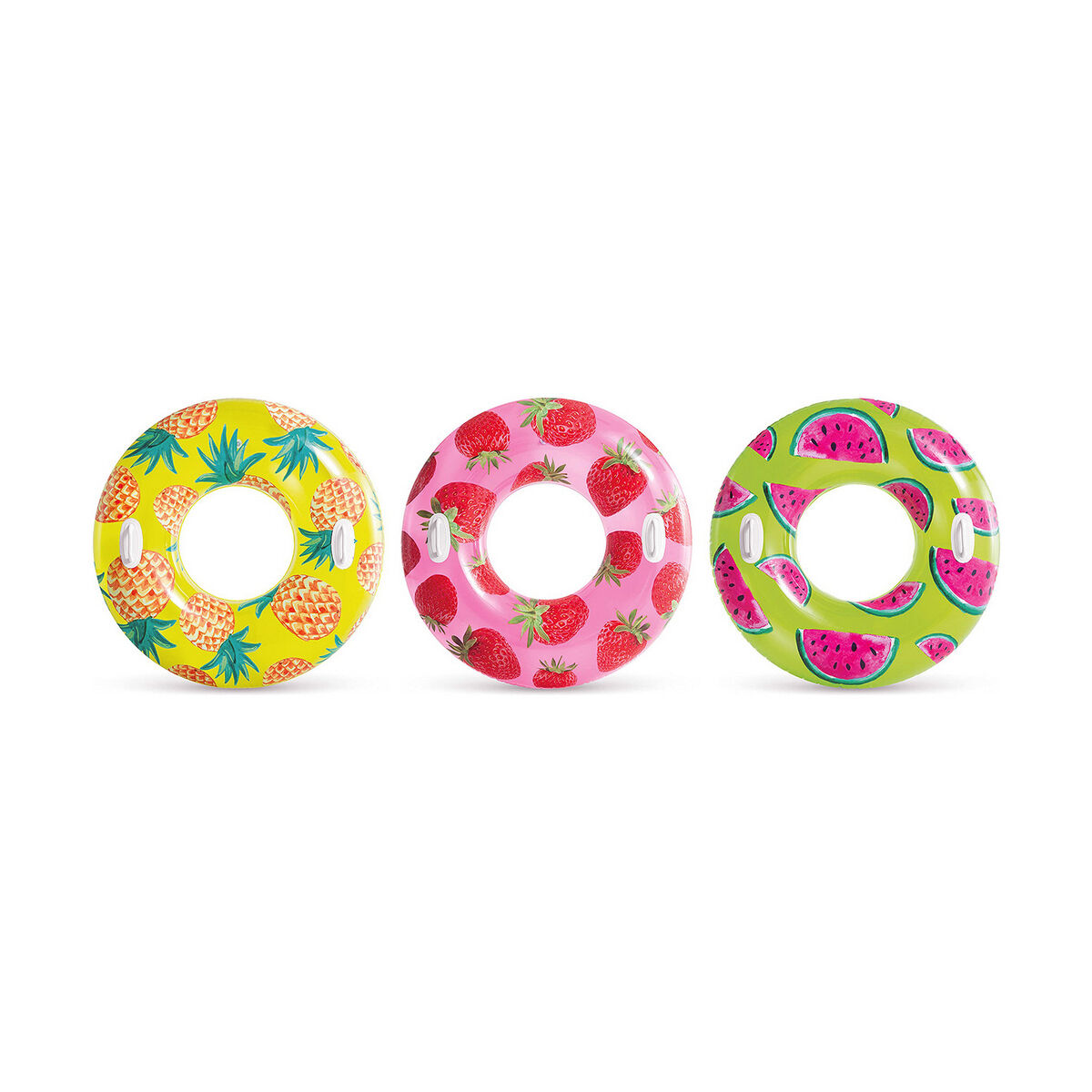 Uppblåsbar poolflotta Intex Frukter PVC Ø 107 cm - 8
