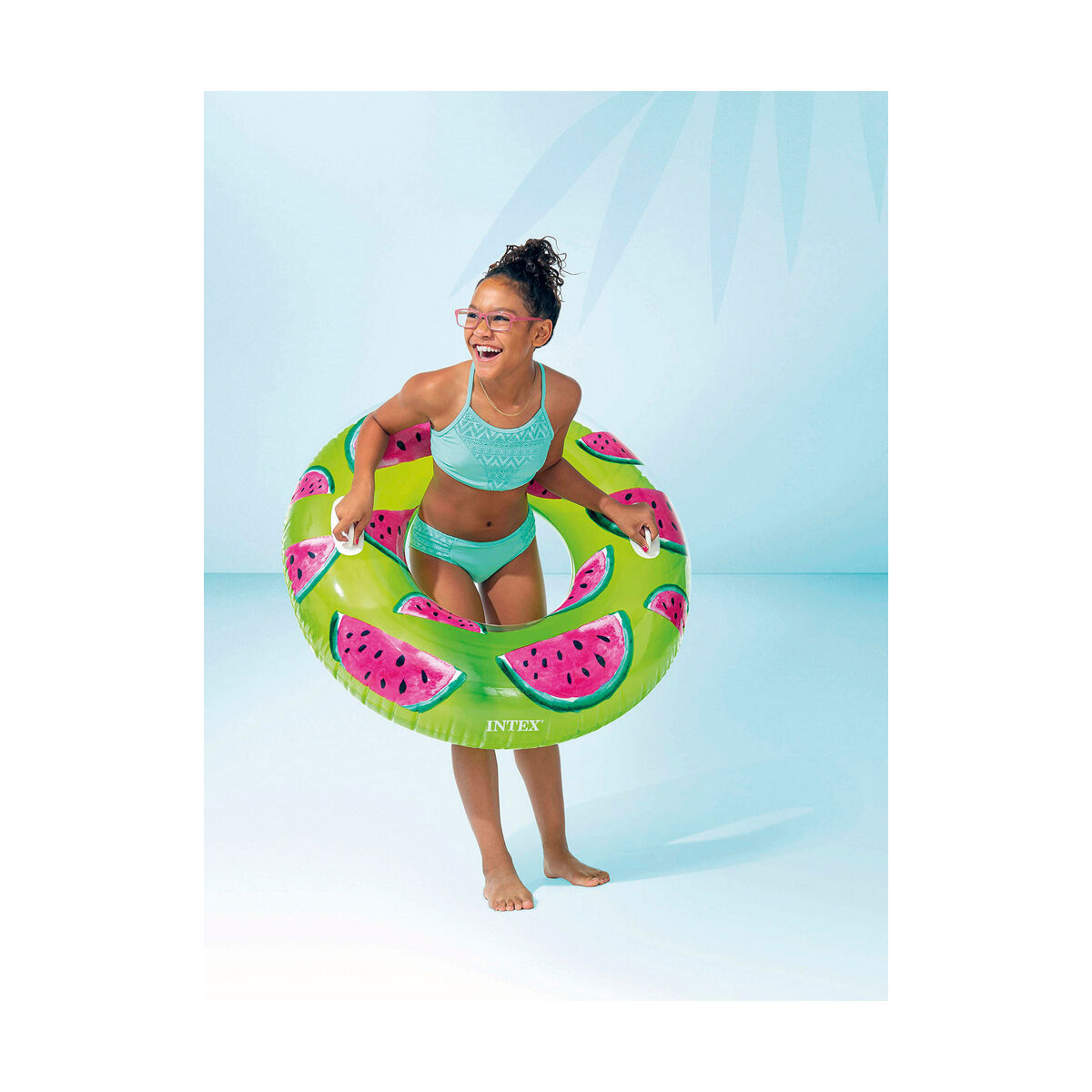 Uppblåsbar poolflotta Intex Frukter PVC Ø 107 cm - 2