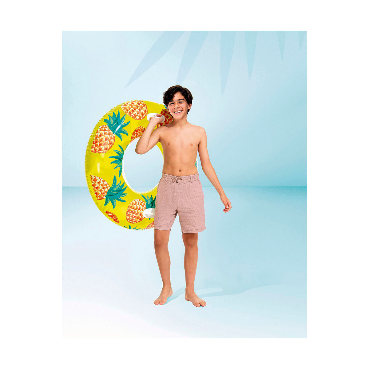 Uppblåsbar poolflotta Intex Frukter PVC Ø 107 cm - 4