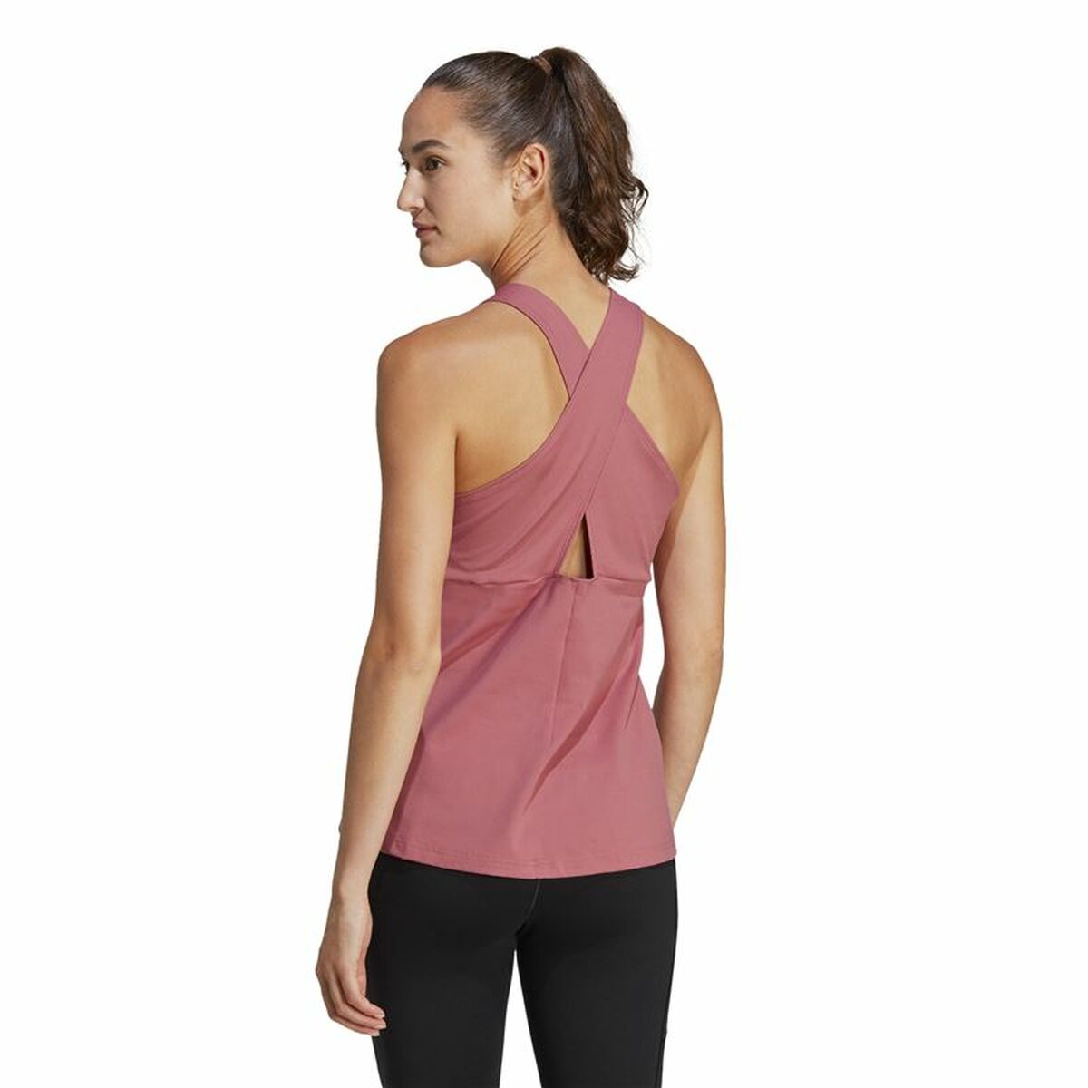 Ärmlös sporttröja Dam Adidas Studio Rosa - 3
