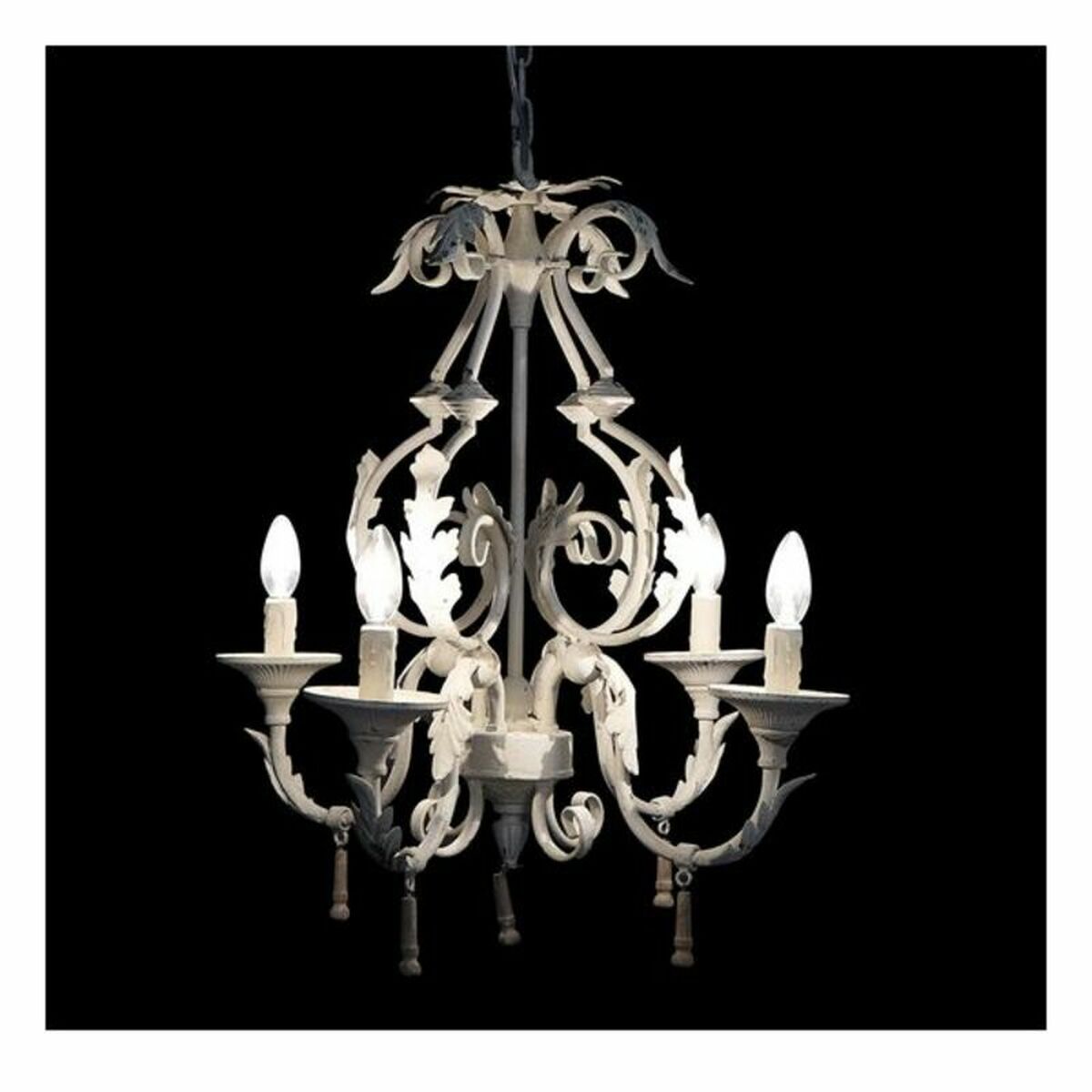 Taklampa DKD Home Decor LA-171746 Metall Vit 220 V 40 W 45 x 45 x 61 cm - 12