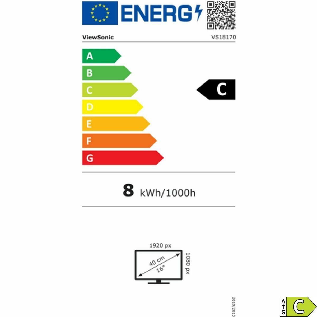 Monitor ViewSonic Full HD 15,6" (Renoverade A) - 2
