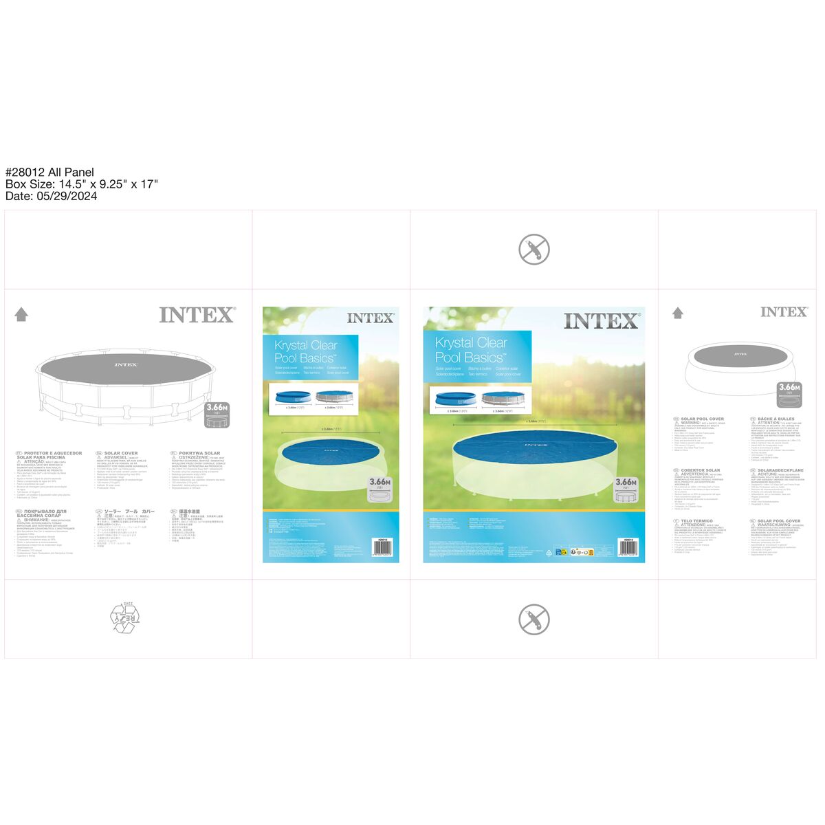 Pool Cover Intex 366 cm Sol Rund - 2