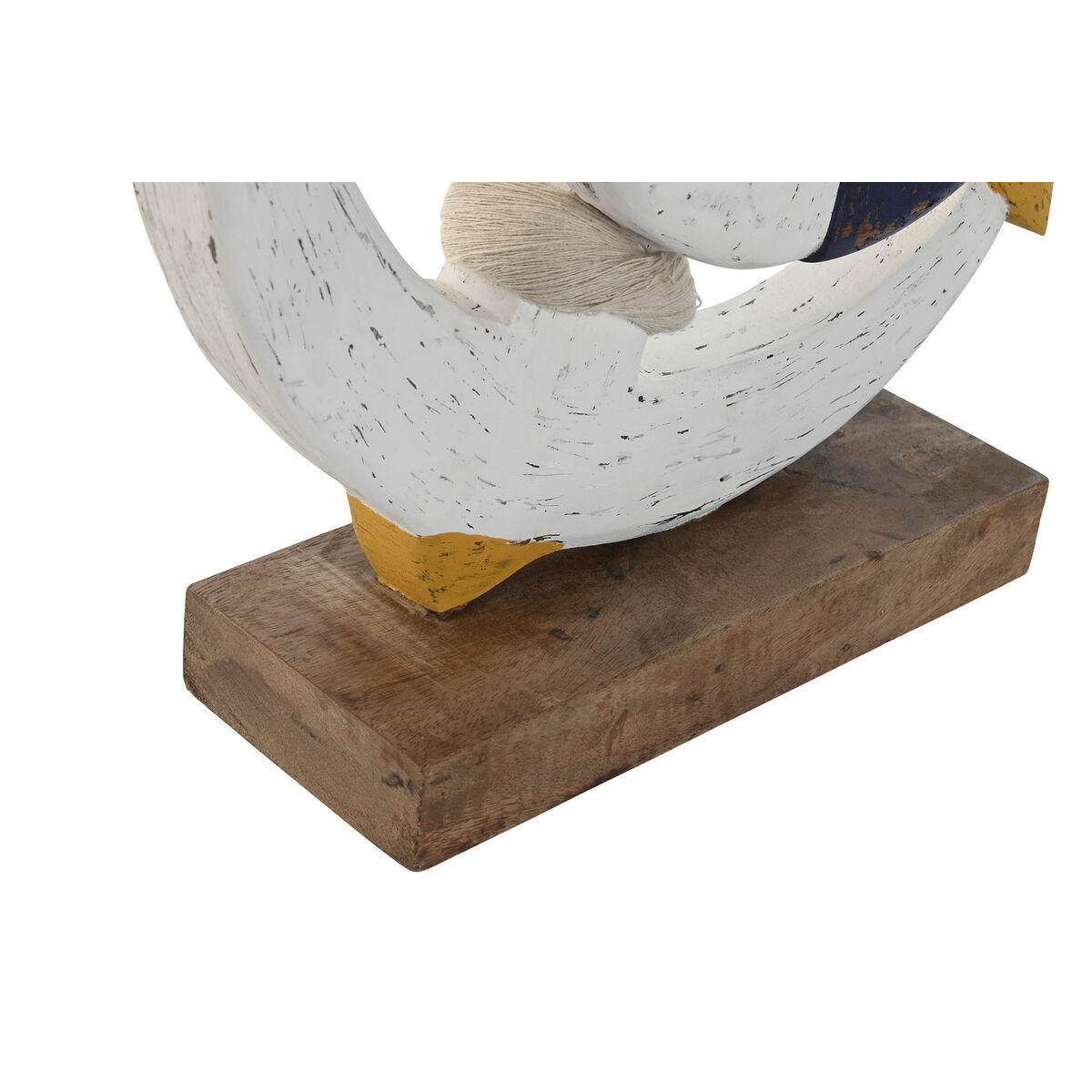 Prydnadsfigur Home ESPRIT Vit Naturell Marinblå 34 x 9 x 45 cm - 3