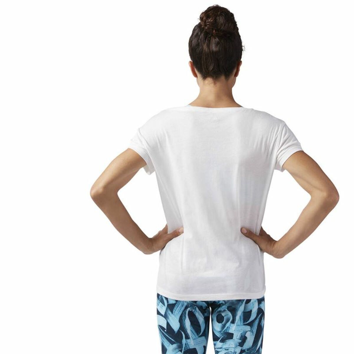 T-shirt med kortärm Dam Reebok Floral Easy Crossfit Vit - 11