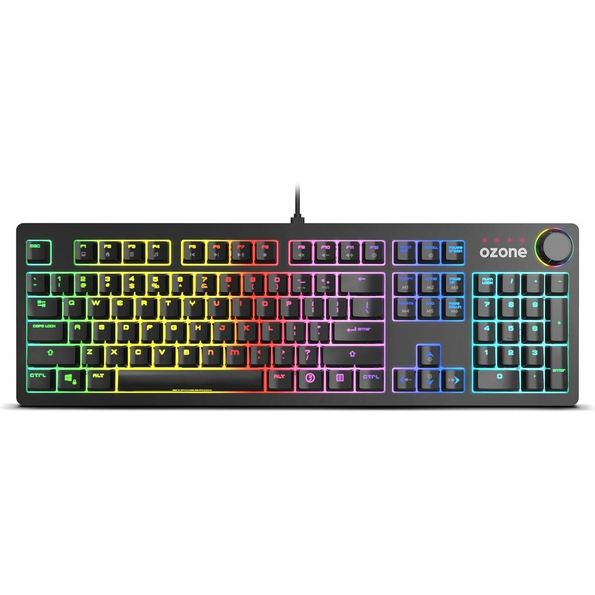 Gaming Tangentbord/ OR: Speltangentbord OZONE Qwerty Spanska Svart