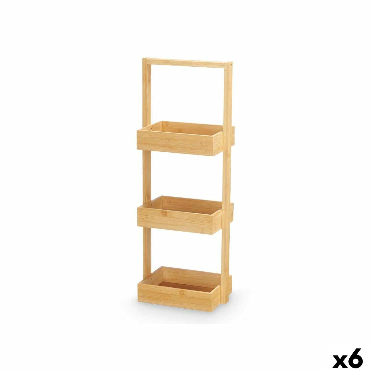 Bokhylla Kipit B6729A Naturell Bambu 26 x 70 x 17 cm (6 antal)
