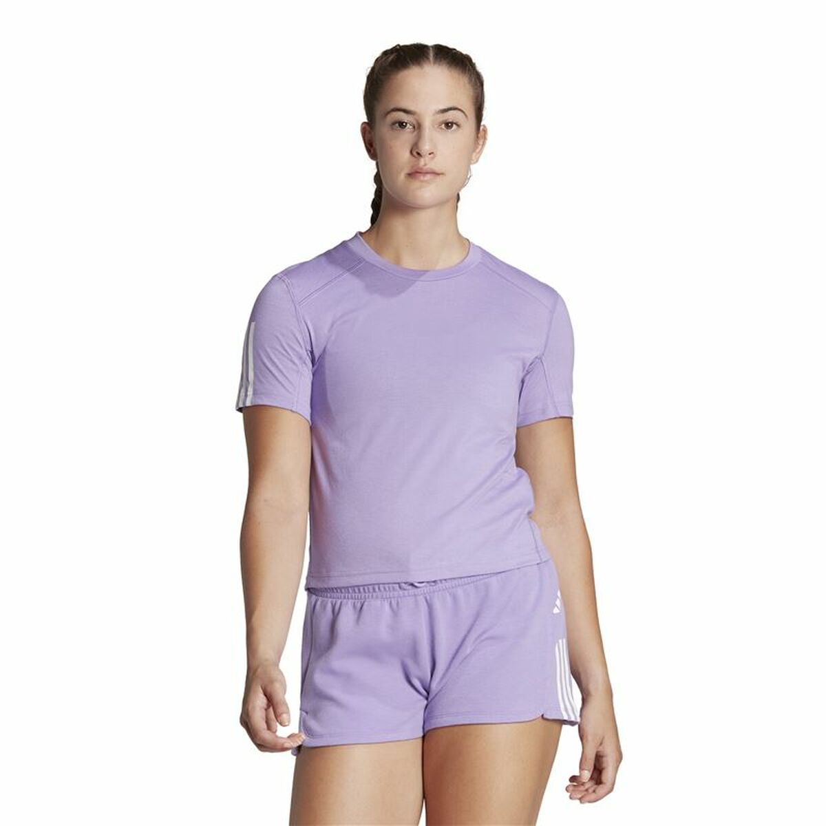 T-shirt med kortärm Dam Adidas Essentials Plommon Lila - 2