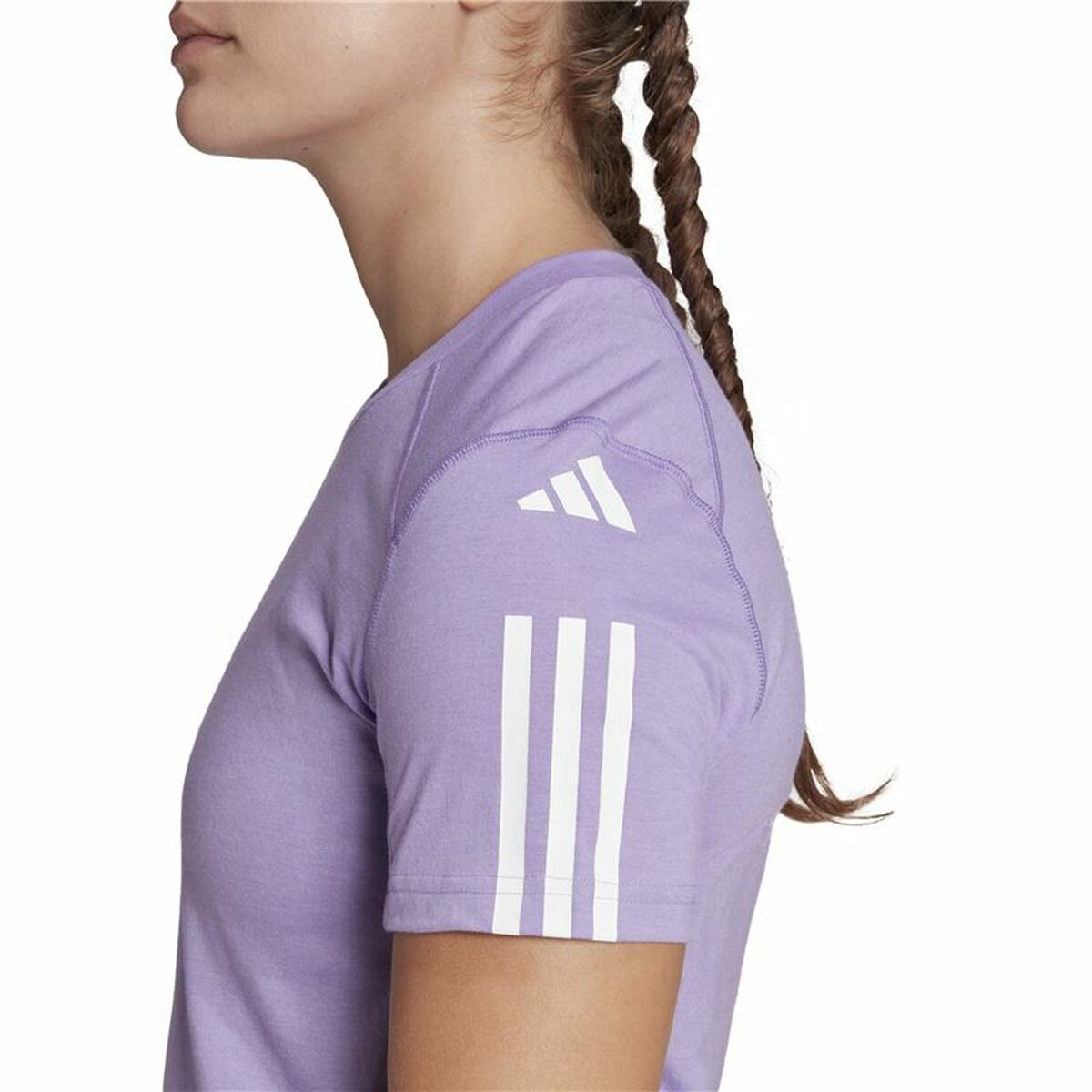 T-shirt med kortärm Dam Adidas Essentials Plommon Lila - 5